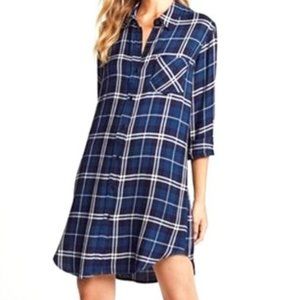 RAILS Bianca Spruce Blue Plaid Flannel Dress